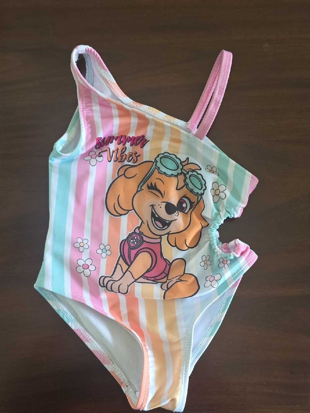 Paw Patrol - Sky Striped Girls Cutout One-piece